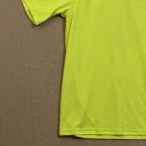 Under Armour Shirt Boy's Large Bright Yellow Heat Gear Graphic Short Sleeves - Picture 10 of 12